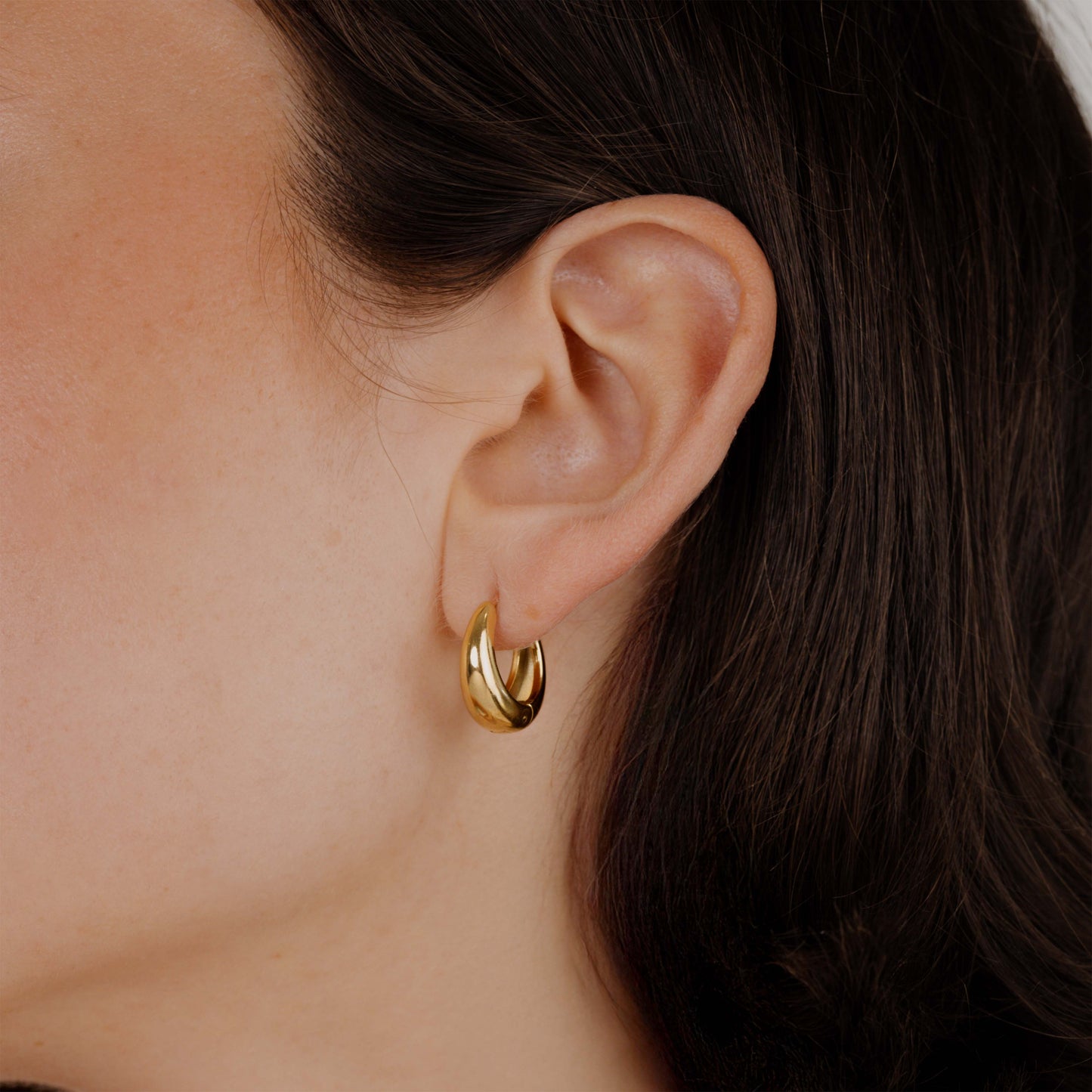Gilded Curve Hoops Oro