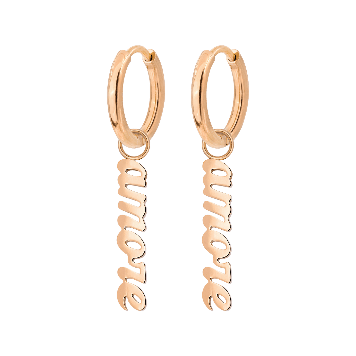 Amore puro Hoop Set Small Oro Rosa