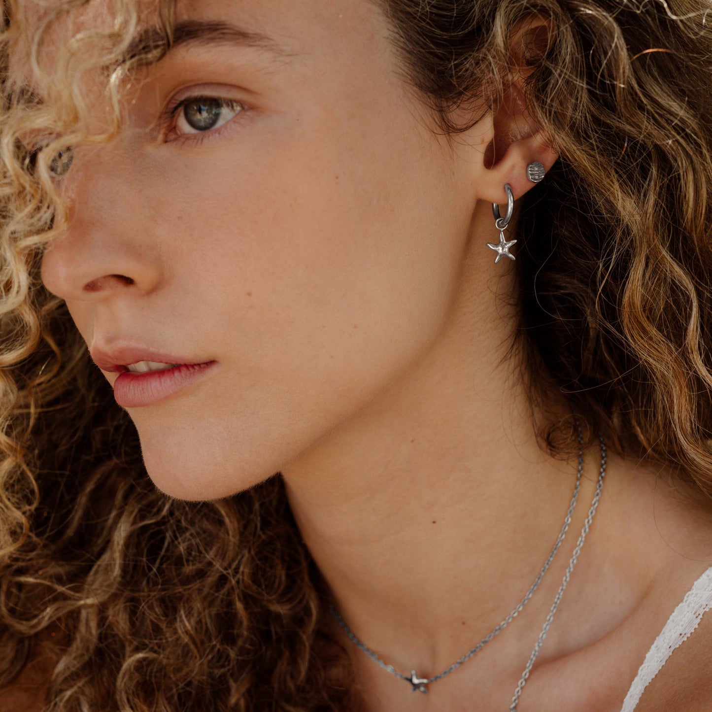Boho Coin Orecchini Argento