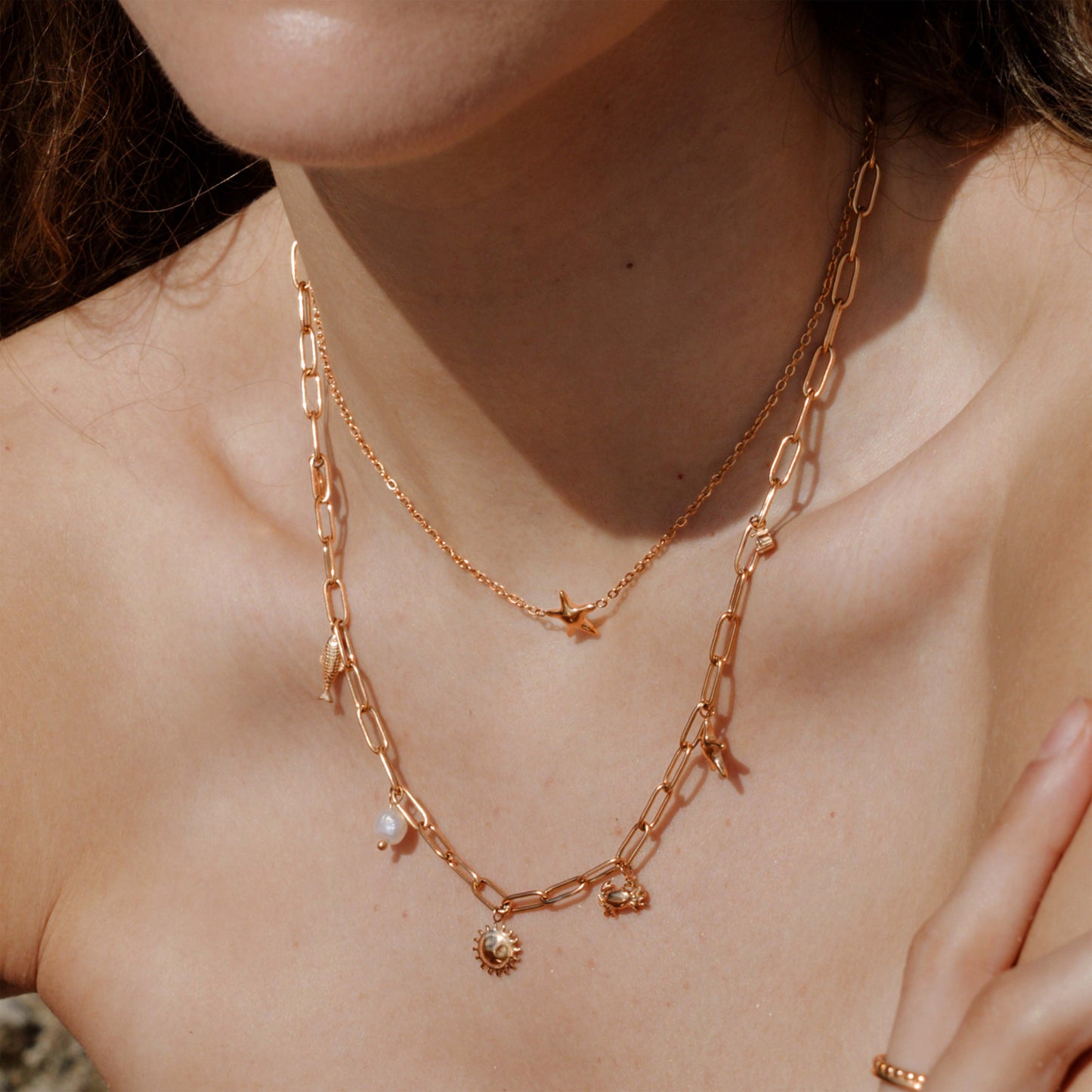 Seaside Treasures Collana Oro Rosa