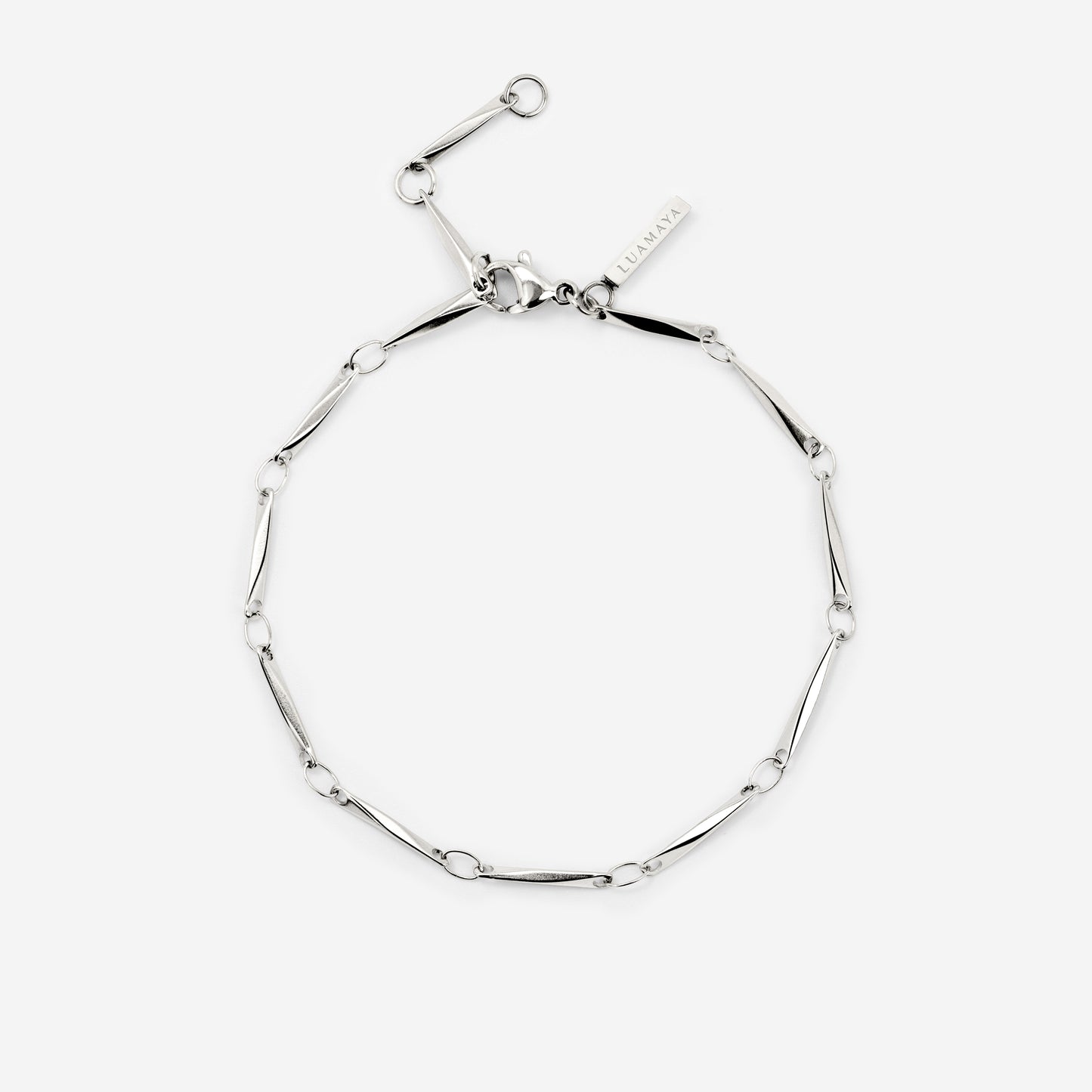 Curved Links Bracciale Argento