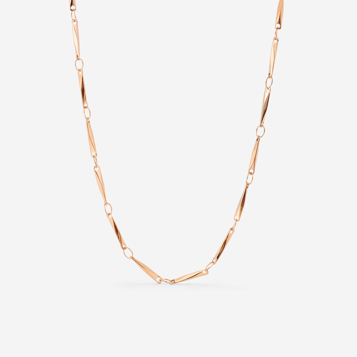 Curved Links Collana Oro Rosa