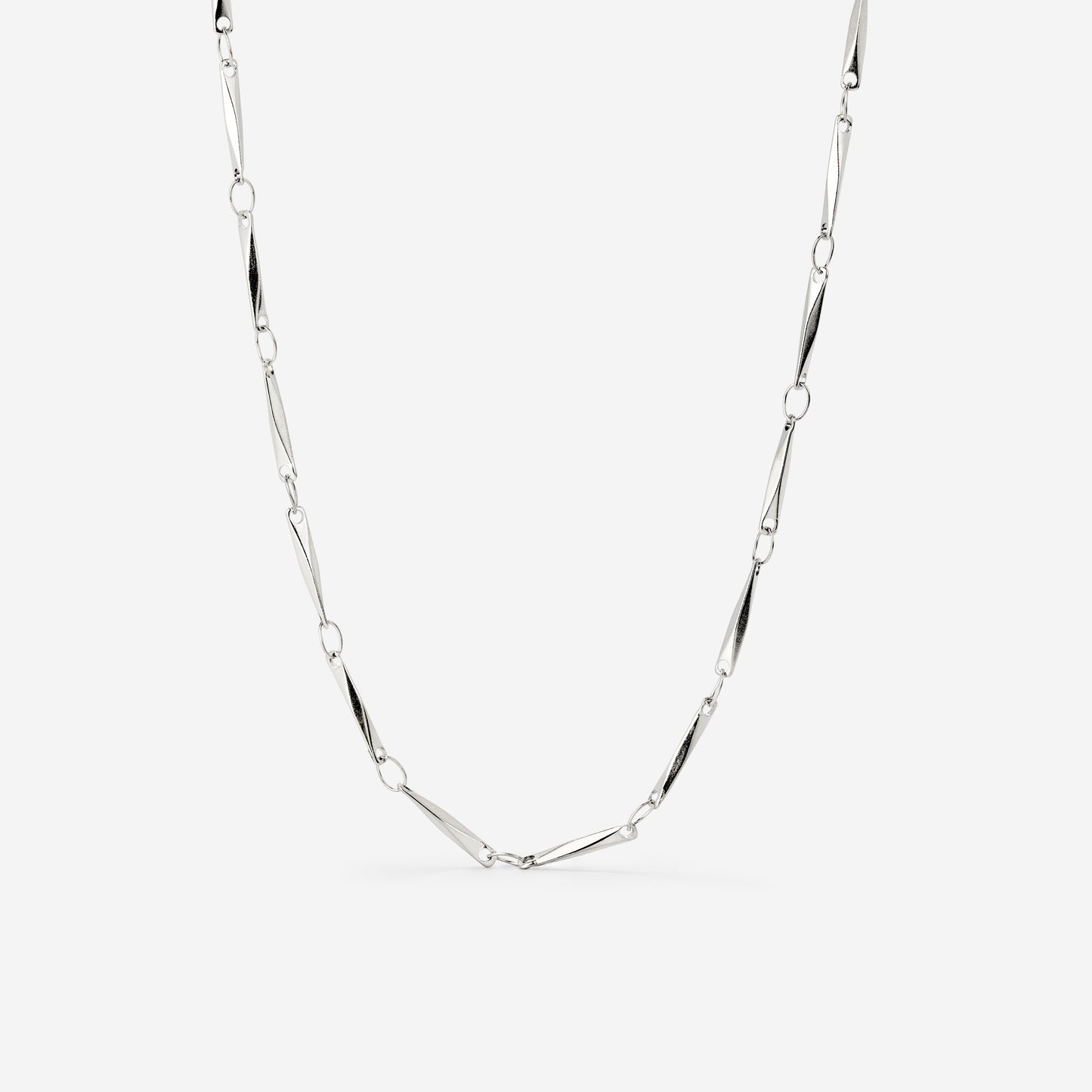 Curved Links Collana Argento