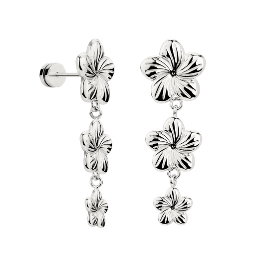 Floral Trinity Orecchini Argento