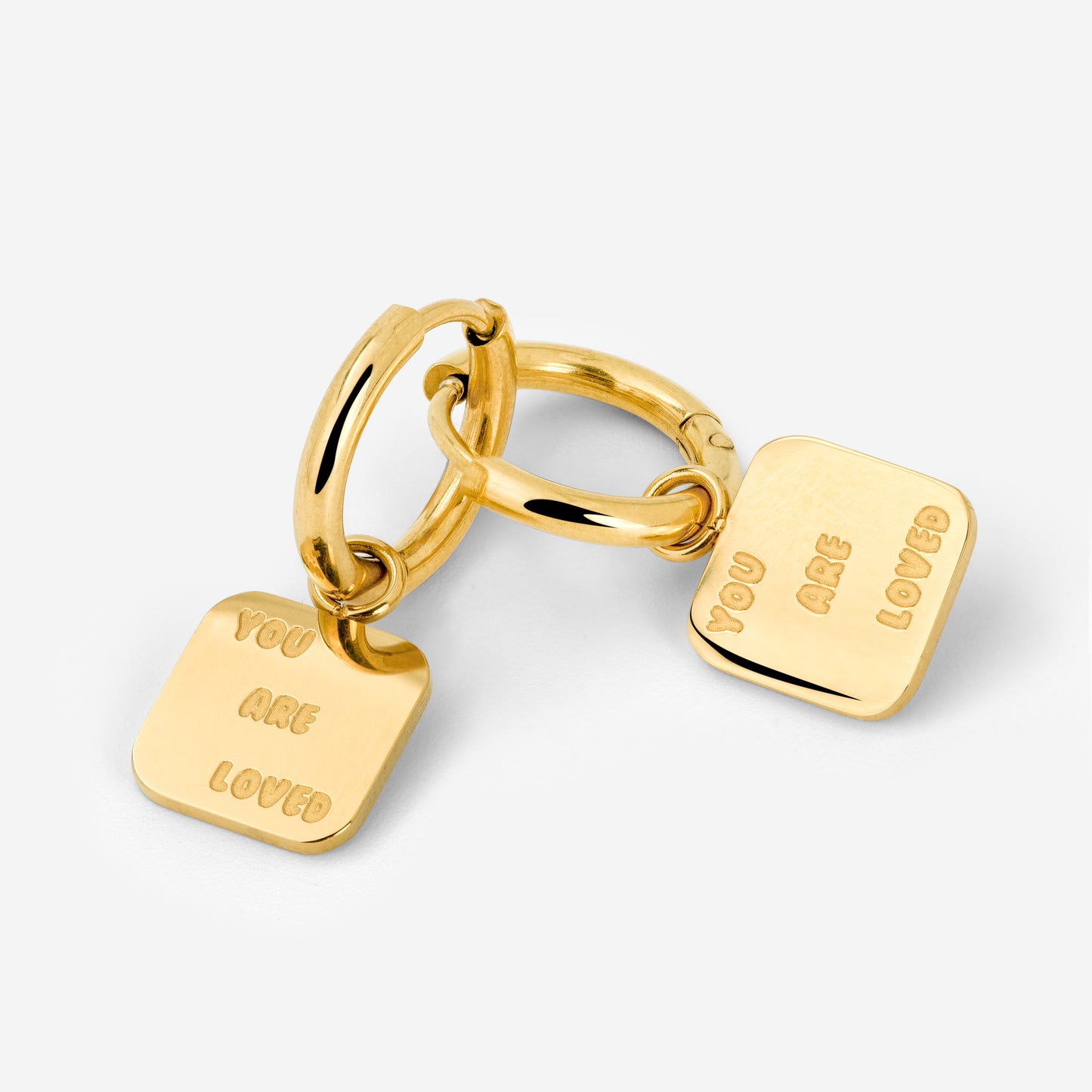 You are loved Hoop Set Small Oro