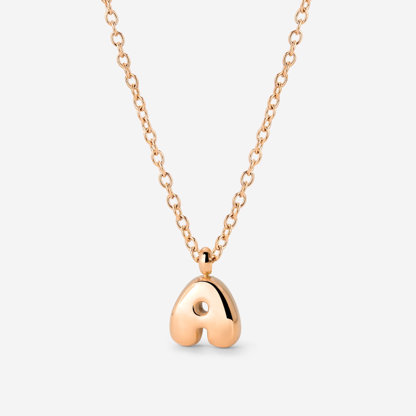 Bubble Letter Collana Oro Rosa