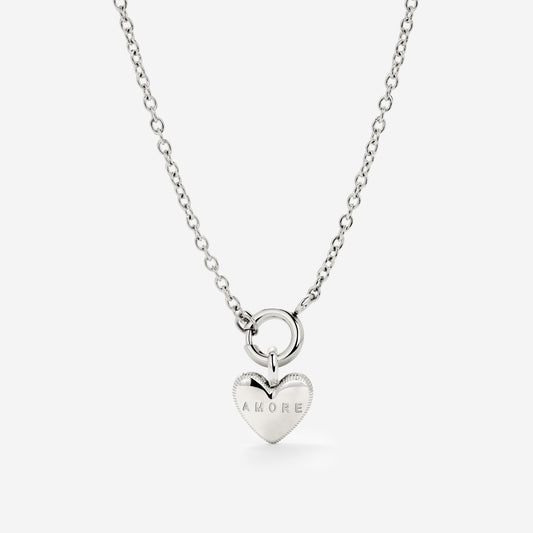 Amore Mio Classic Chain Collana Set Argento