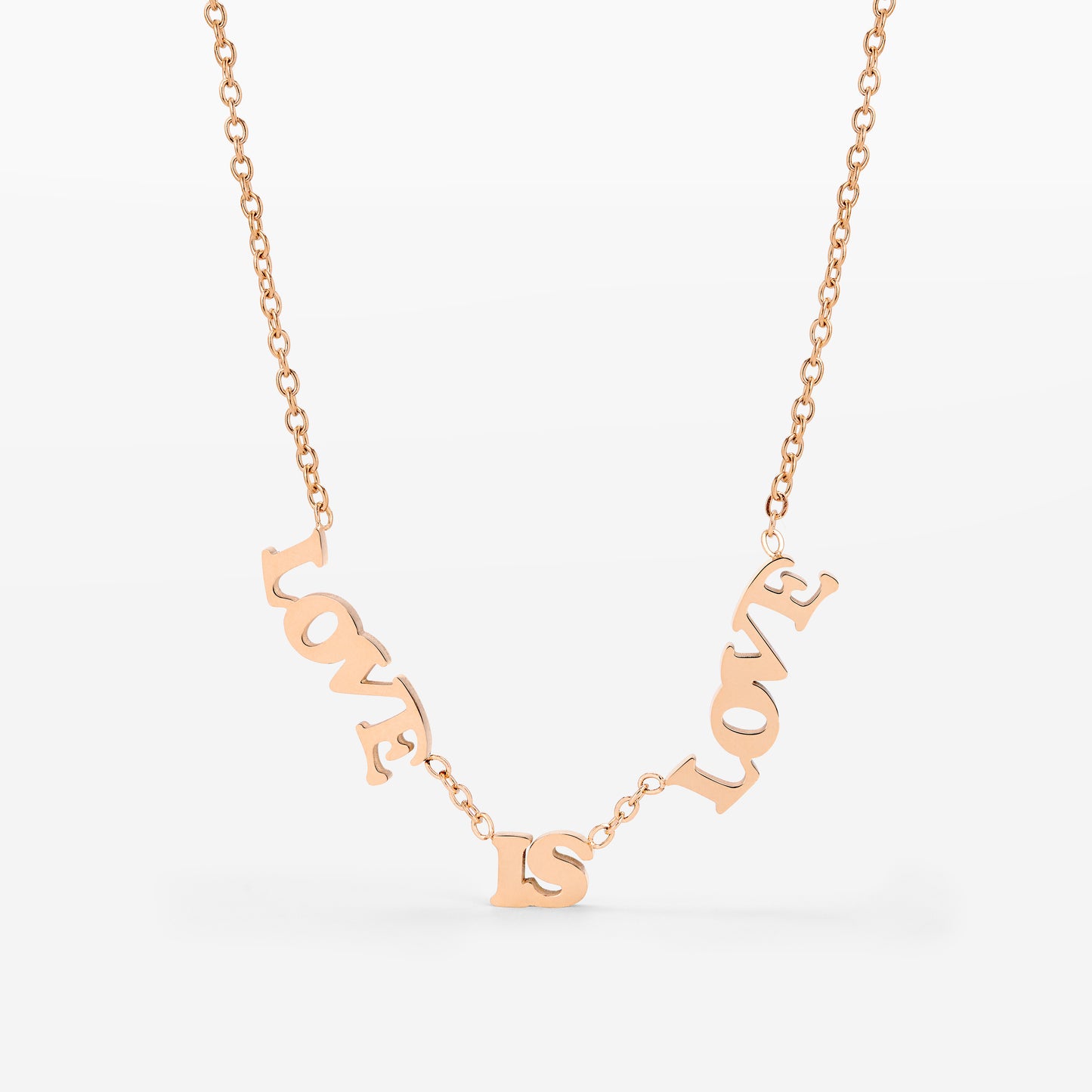 Love is Love Collana Oro Rosa