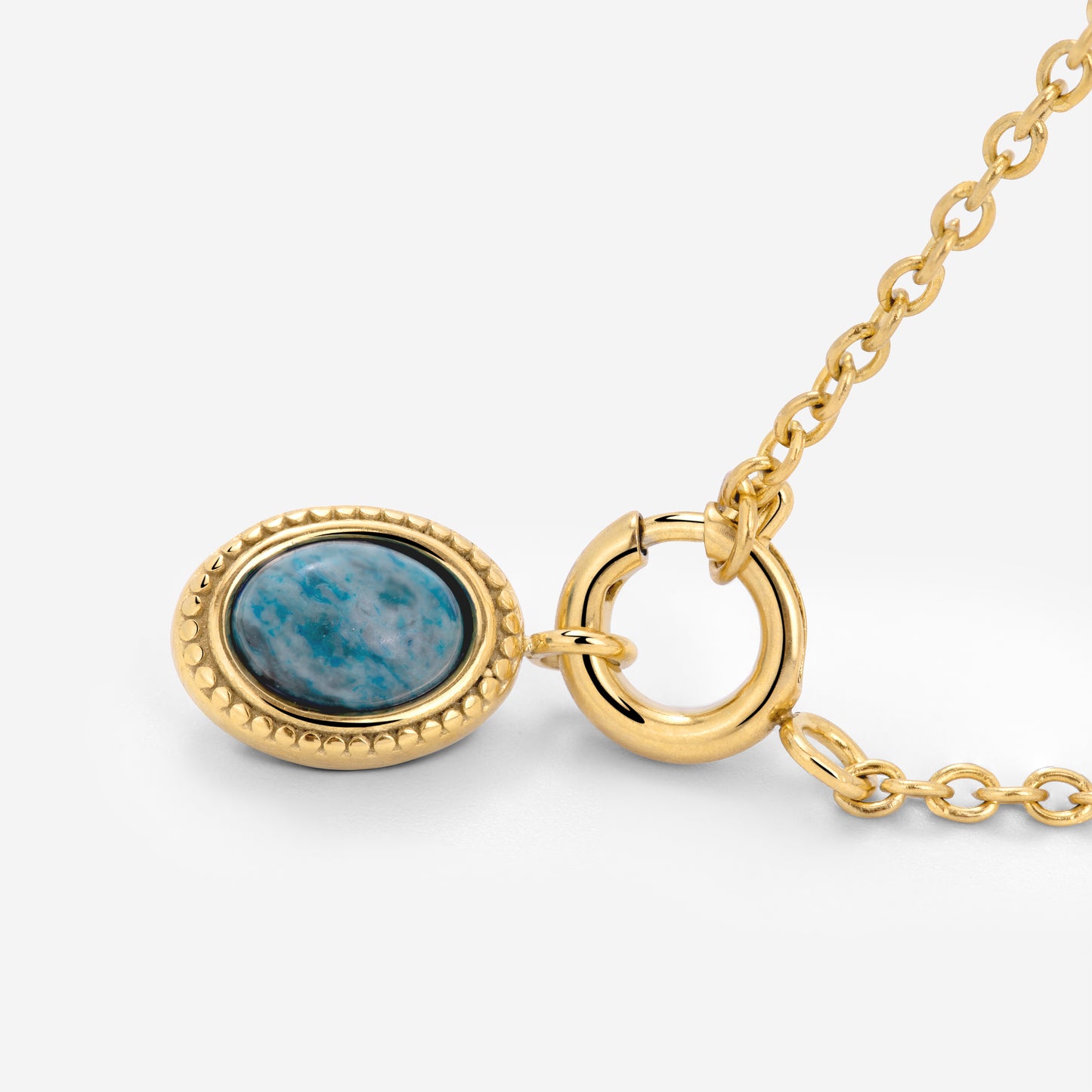 Ocean Agate Classic Chain Collana Set Oro