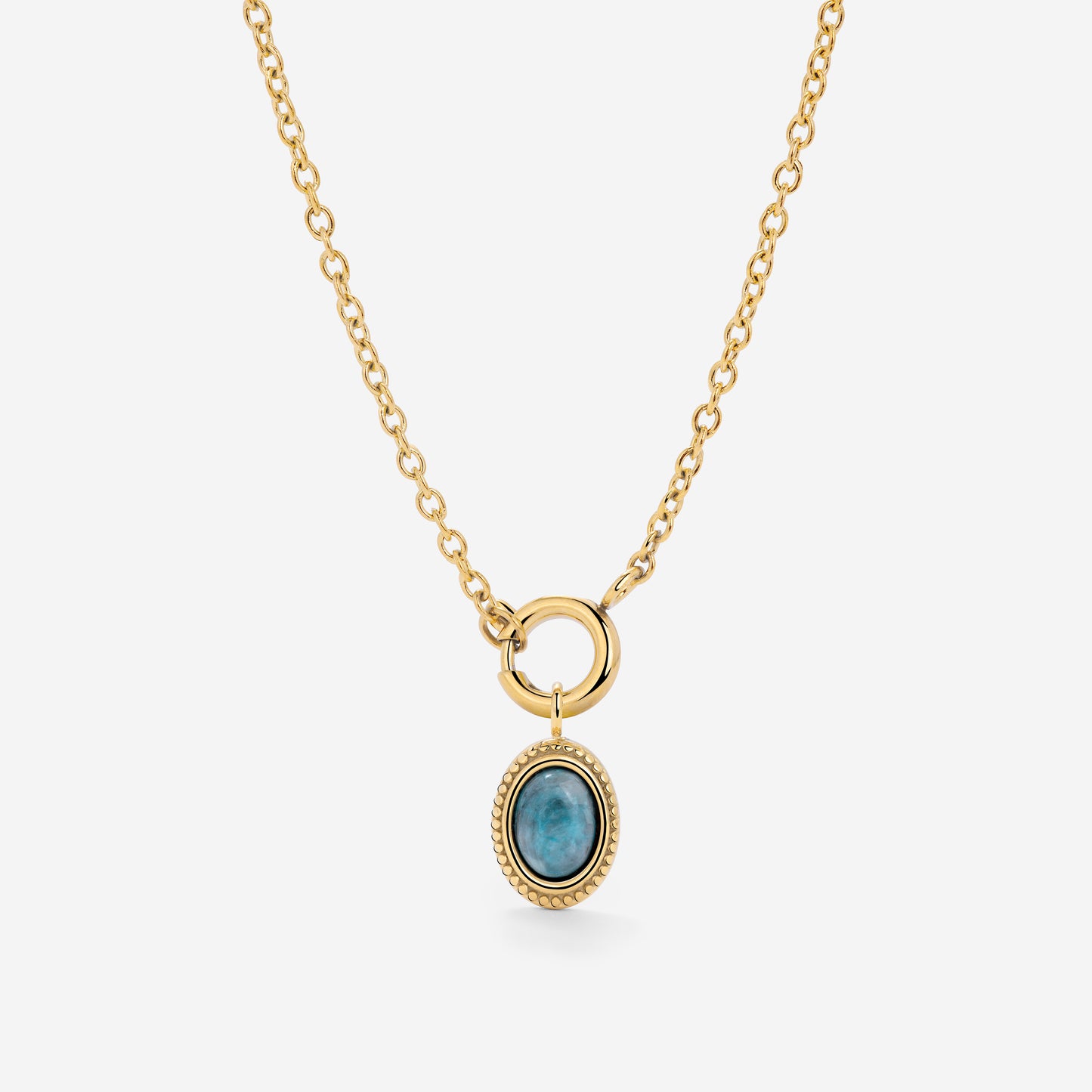 Ocean Agate Classic Chain Collana Set Oro