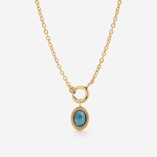Ocean Agate Classic Chain Collana Set Oro