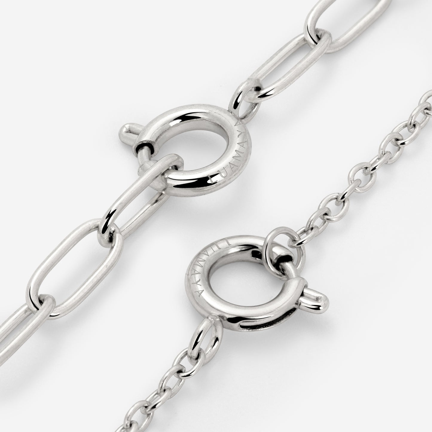 Classic Chain Charm Colla Argento