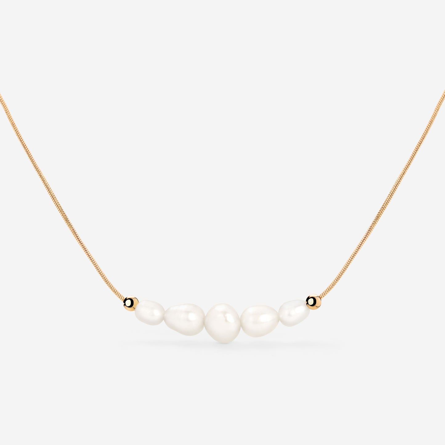 Pearlessence Choker Oro Rosa
