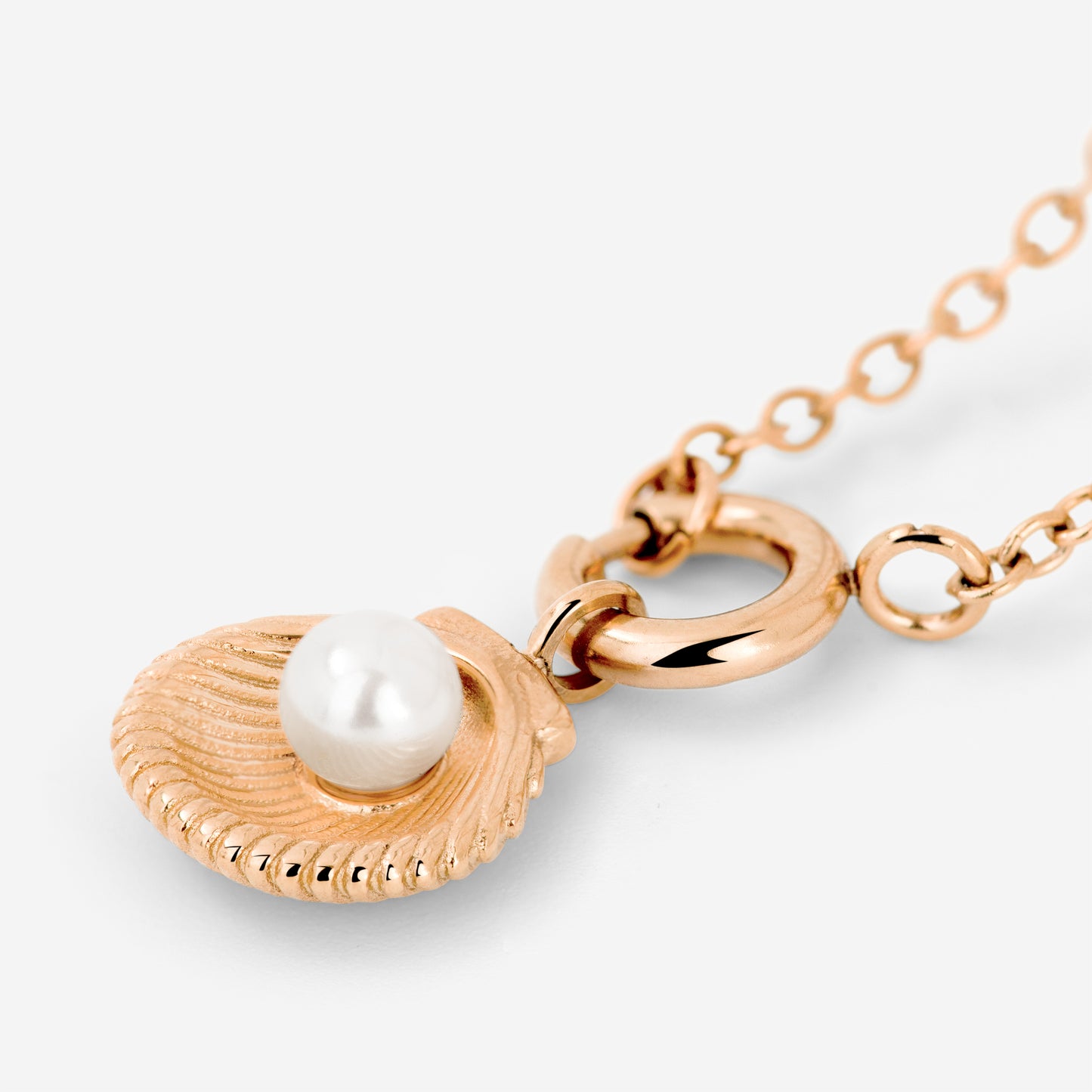 Pearly Shell Classic Chain Collana Set Oro Rosa