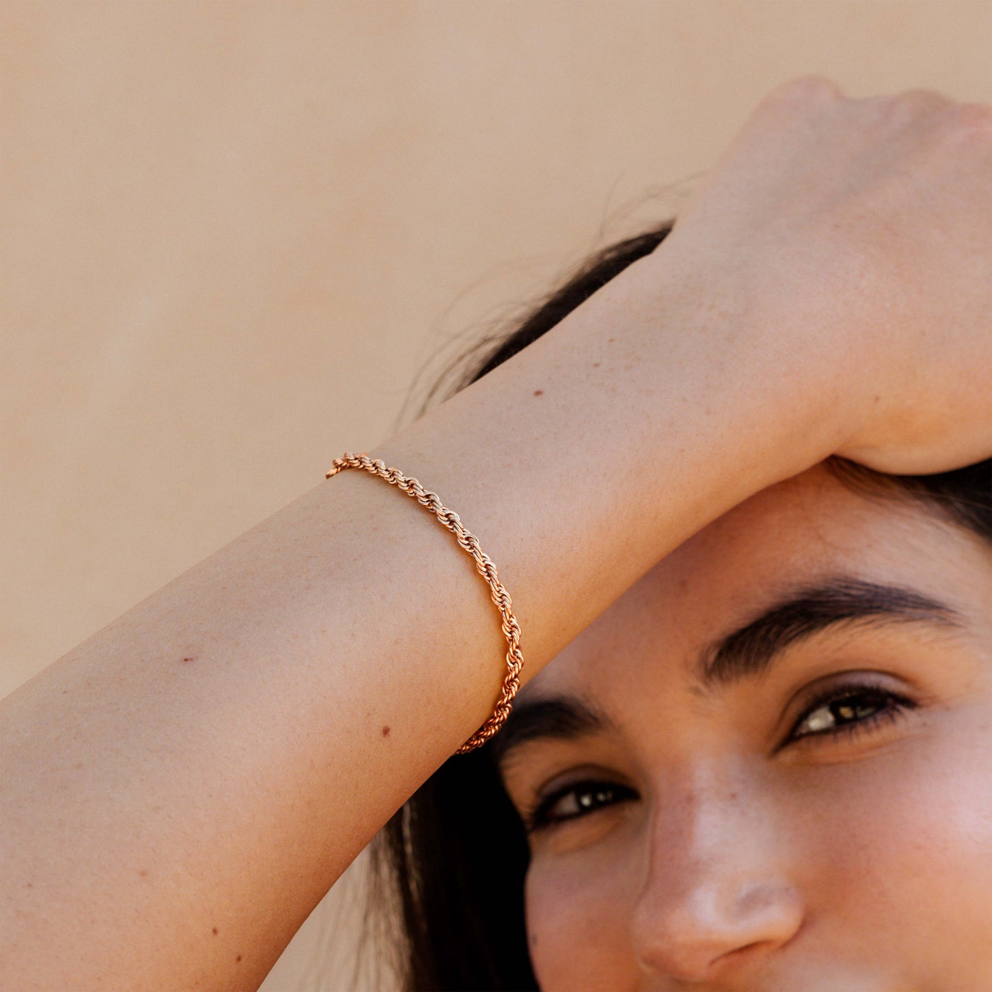 Rope Chain Bracciale Oro Rosa