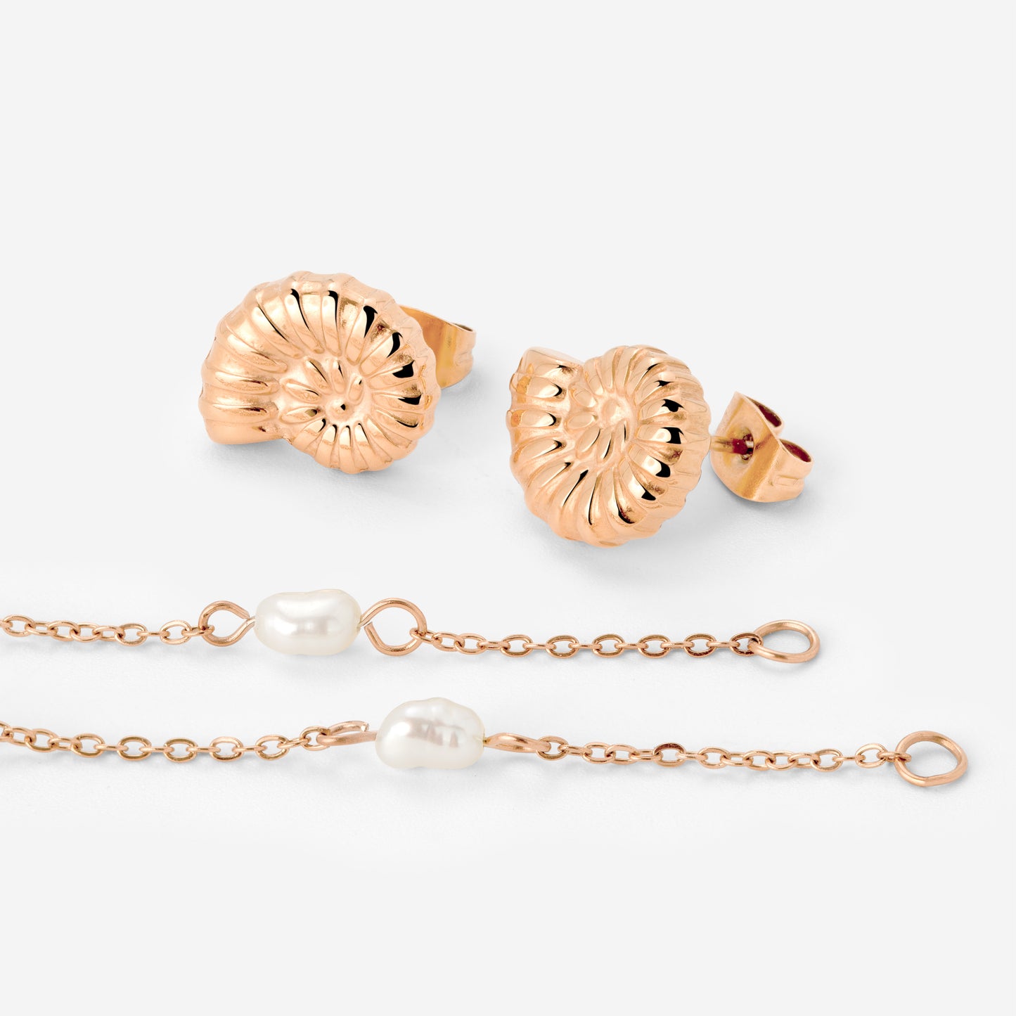 Siren's Spell Pearl Drop Orecchini Oro Rosa