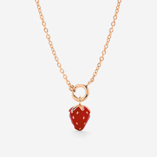 Strawberry Classic Chain Collana Set Oro Rosa
