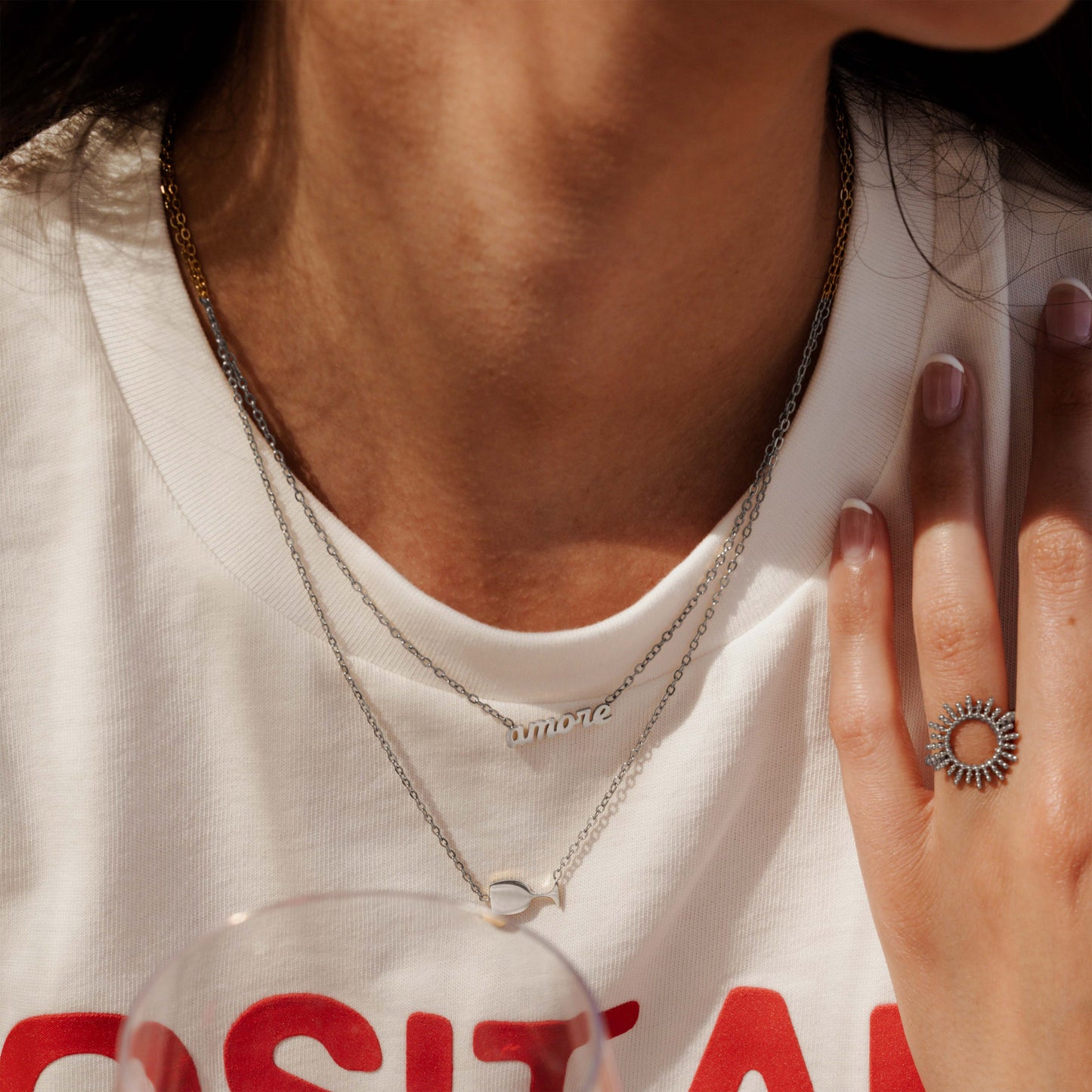 Vino Veritas Collana Argento