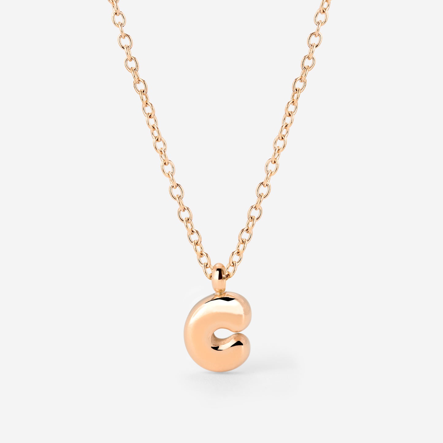 Bubble Letter Collana Oro Rosa