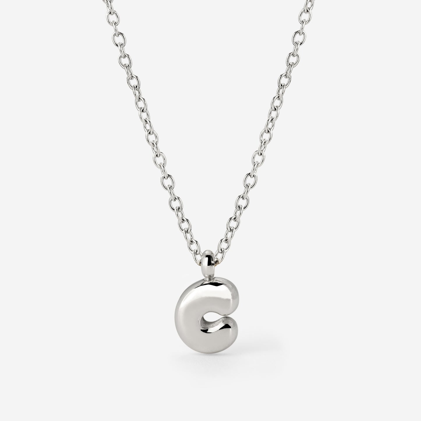 Bubble Letter Collana Argento