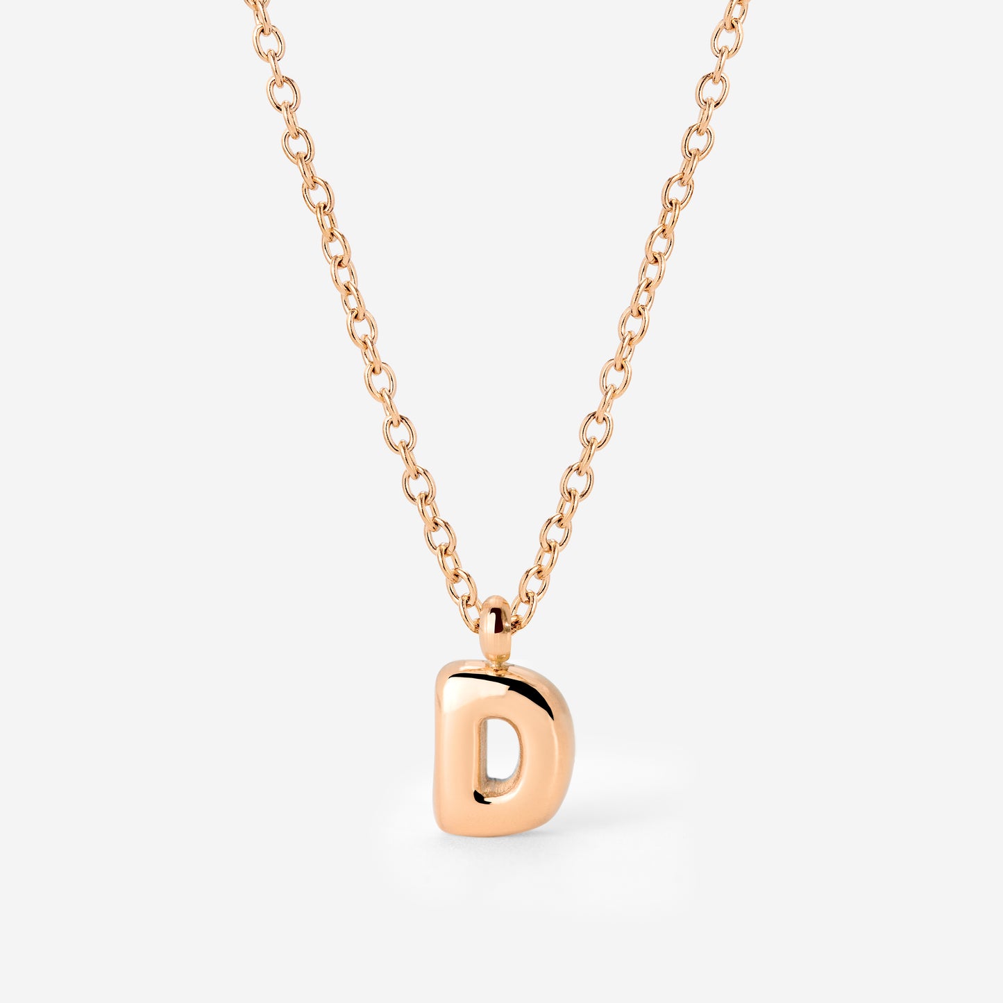 Bubble Letter Collana Oro Rosa