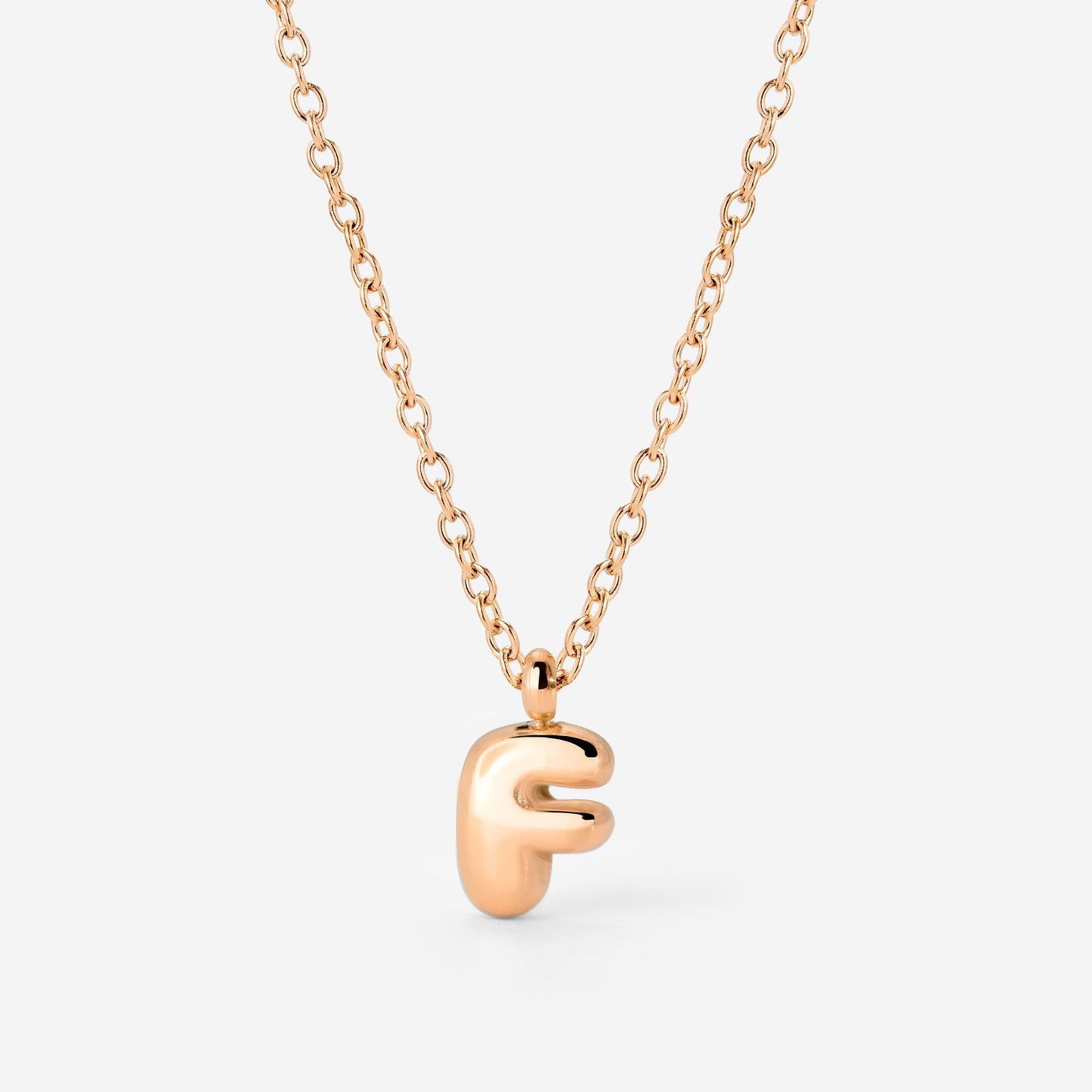 Bubble Letter Collana Oro Rosa