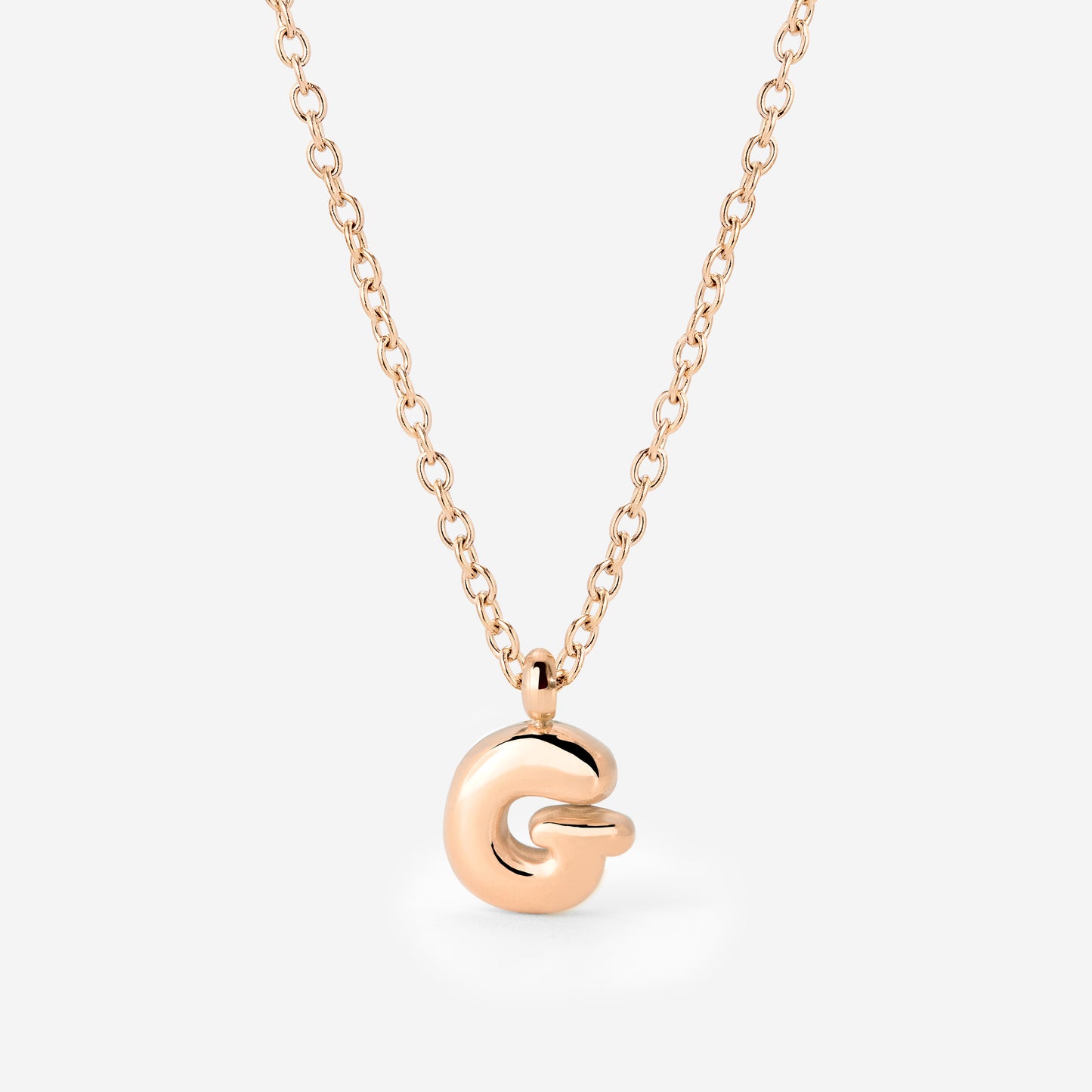 Bubble Letter Collana Oro Rosa