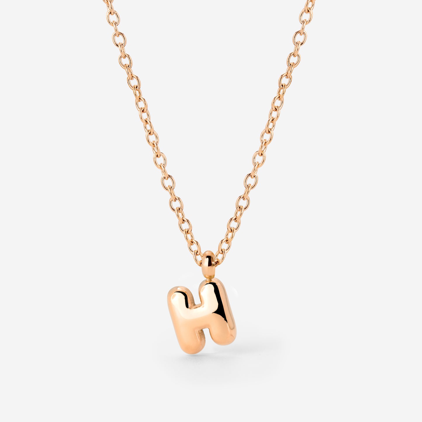 Bubble Letter Collana Oro Rosa