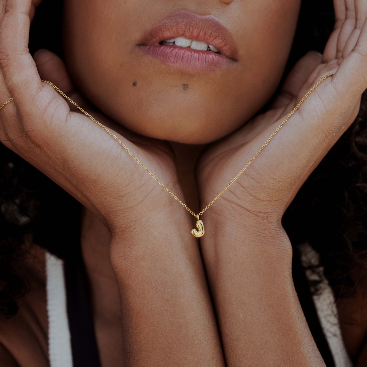 Bubble Letter Collana Oro