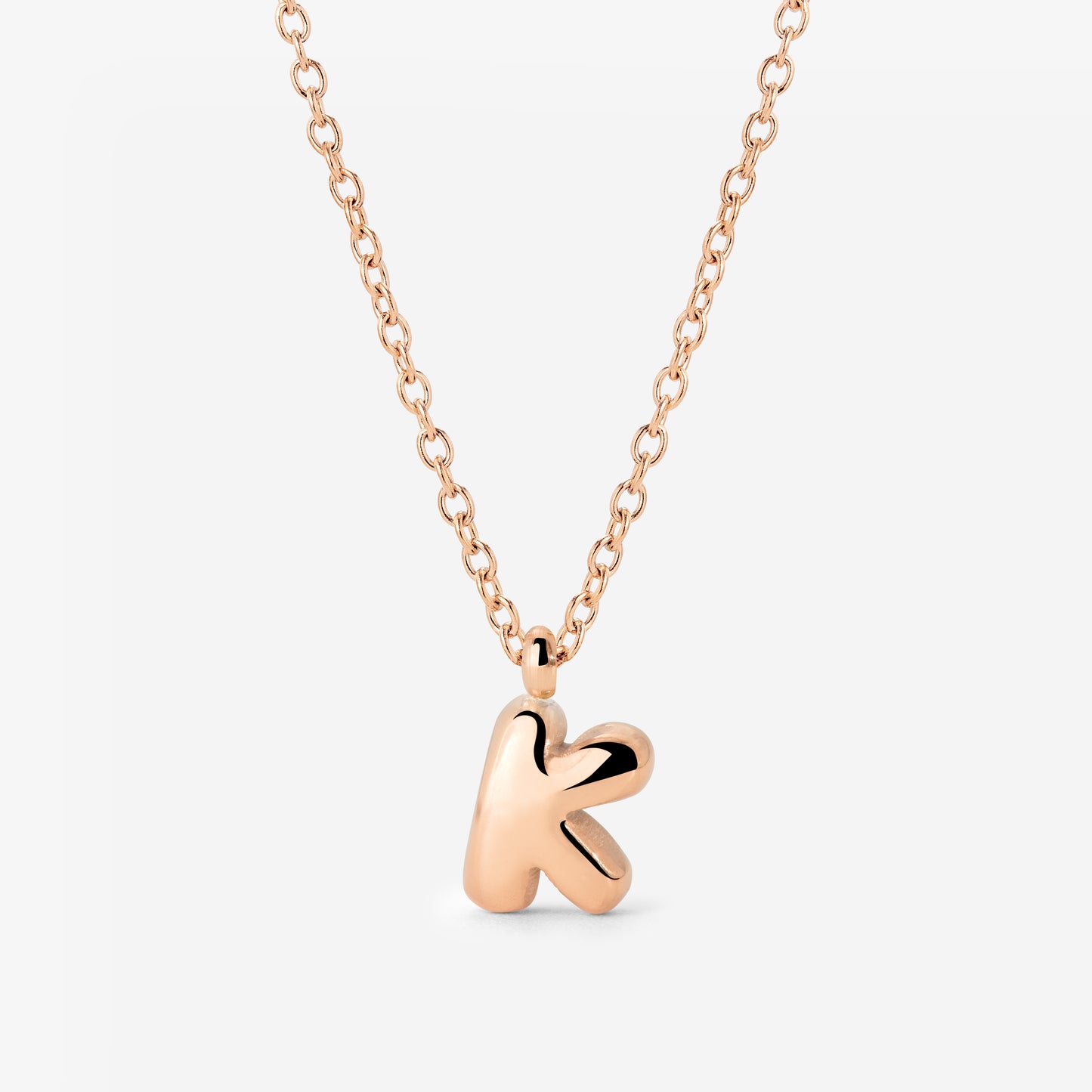 Bubble Letter Collana Oro Rosa