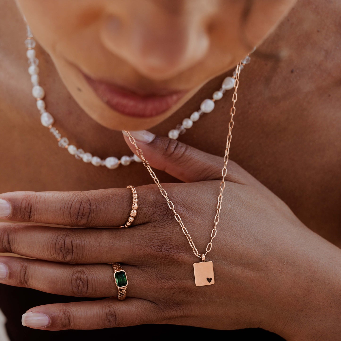 Brilliant Emerald Anello Oro Rosa