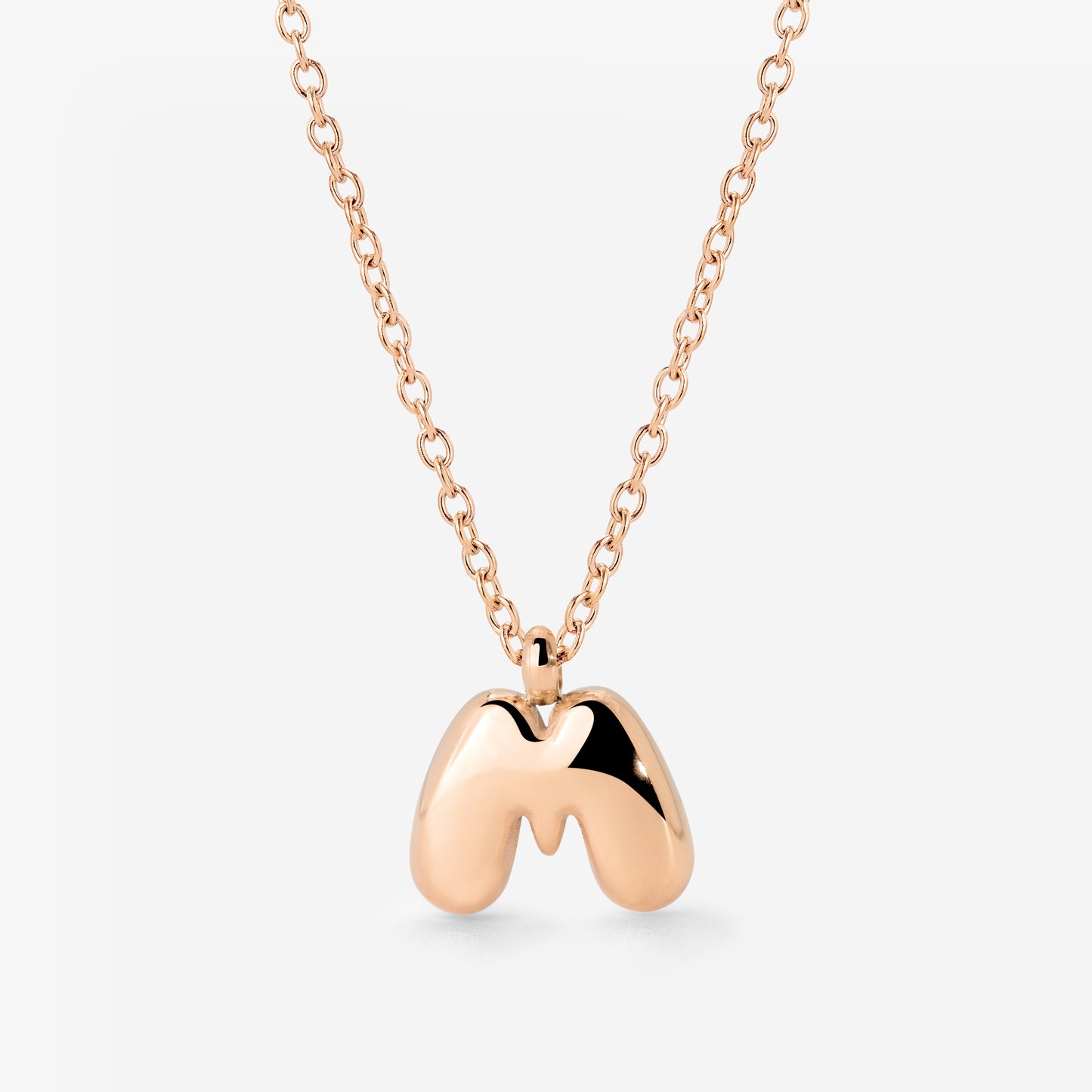 Bubble Letter Collana Oro Rosa