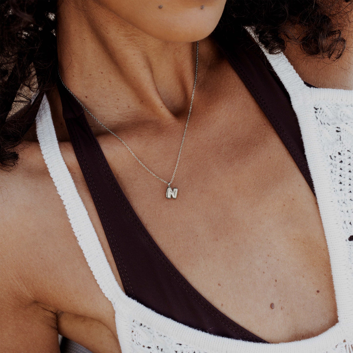 Bubble Letter Collana Argento