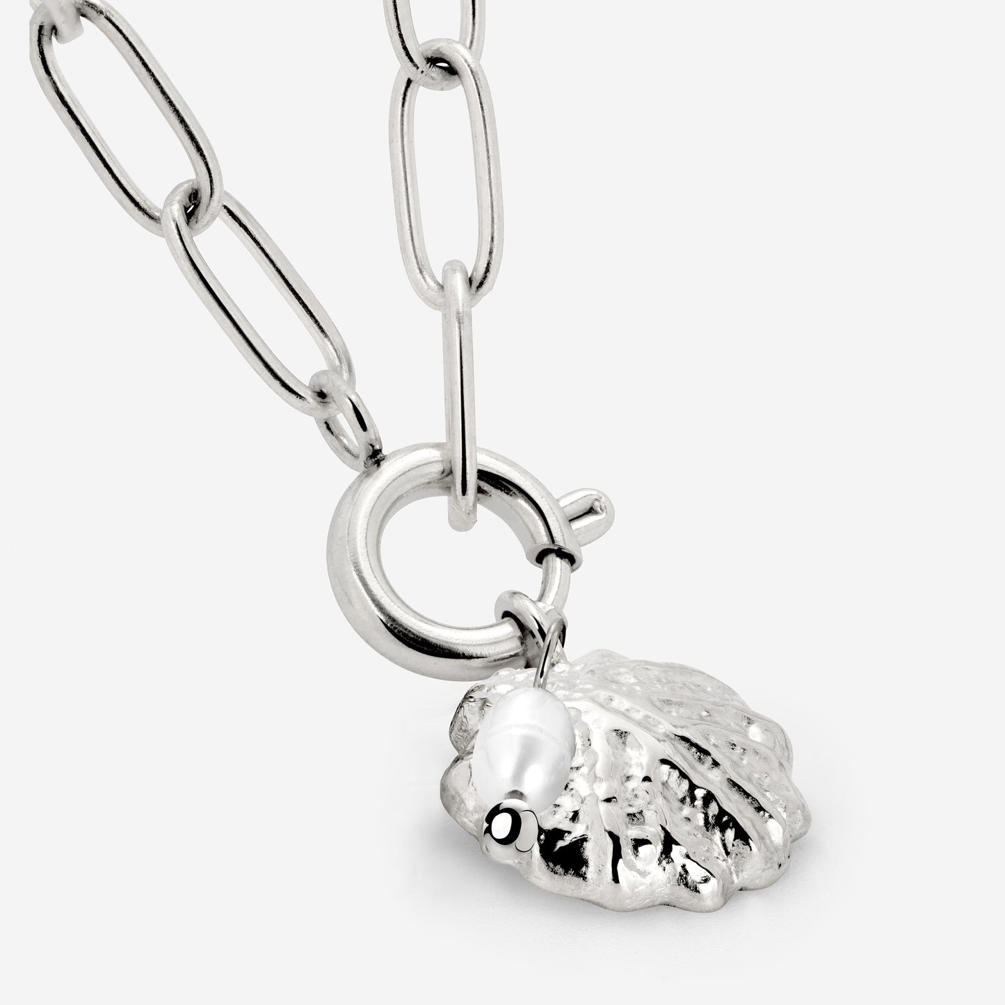 Ocean Lovers Oval Links Collana Set Argento