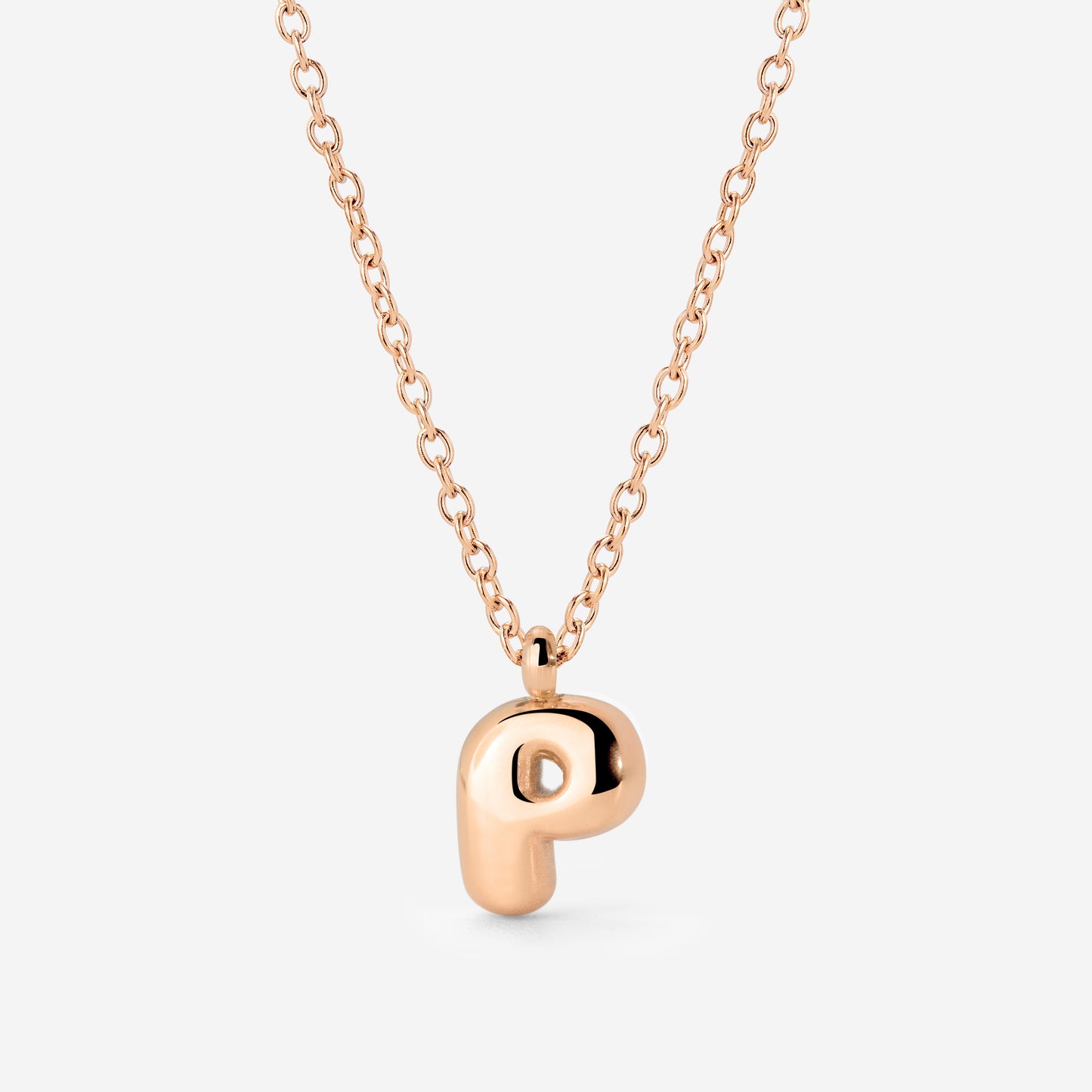 Bubble Letter Collana Oro Rosa