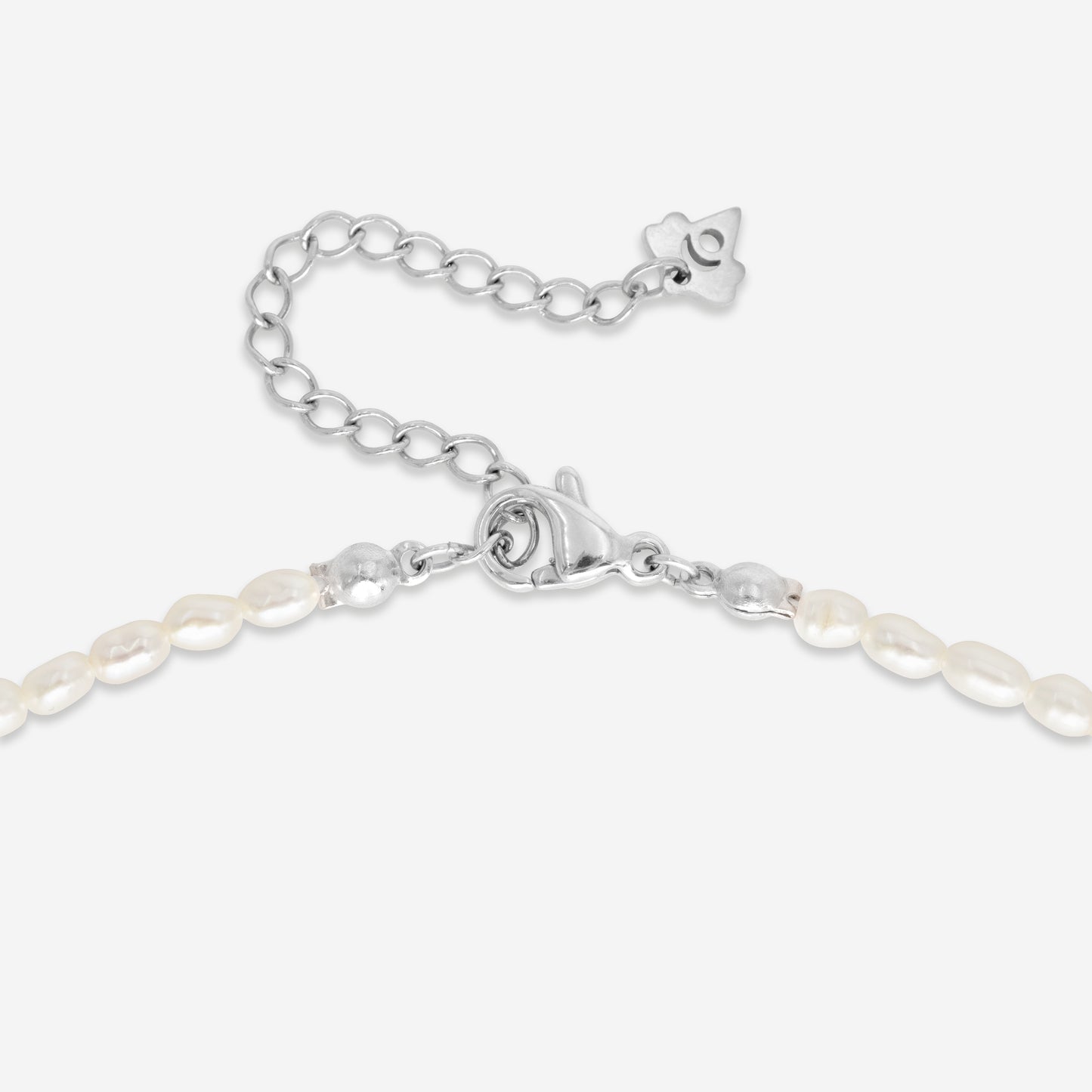 Perlita Choker Argento
