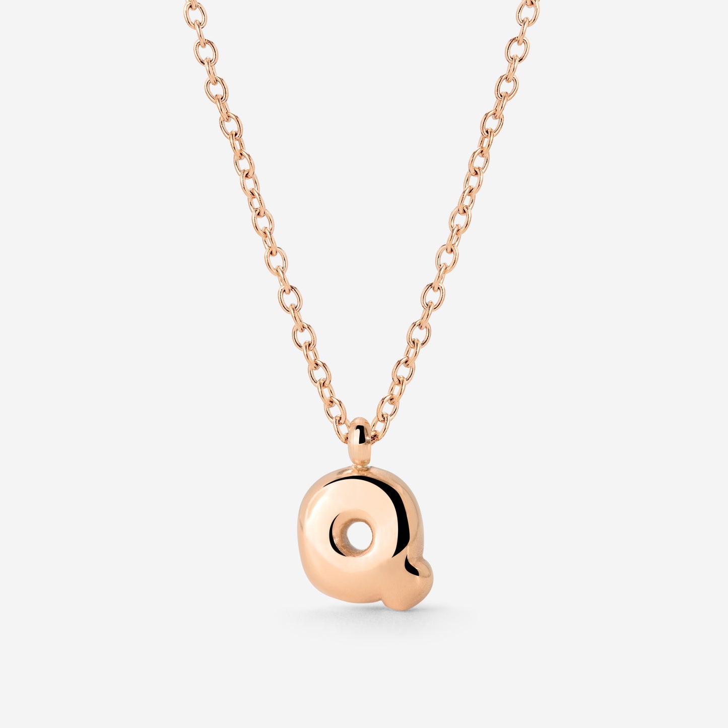 Bubble Letter Collana Oro Rosa