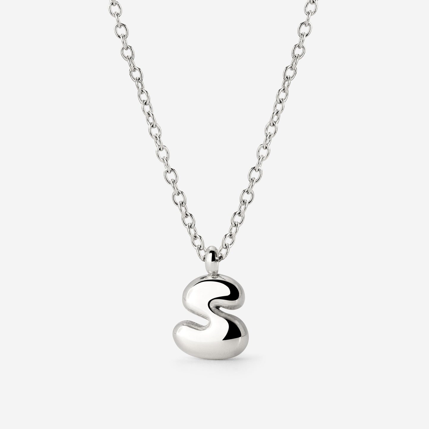 Bubble Letter Collana Argento