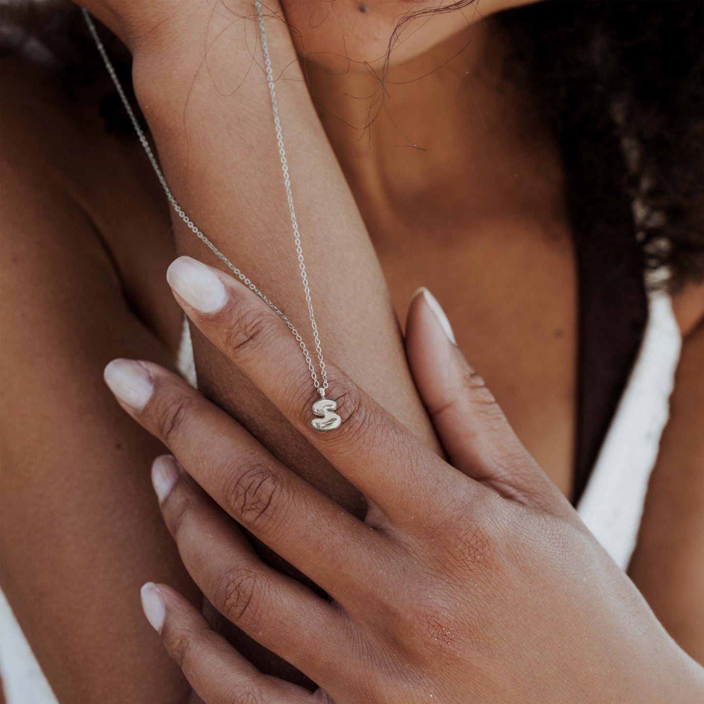 Bubble Letter Collana Argento
