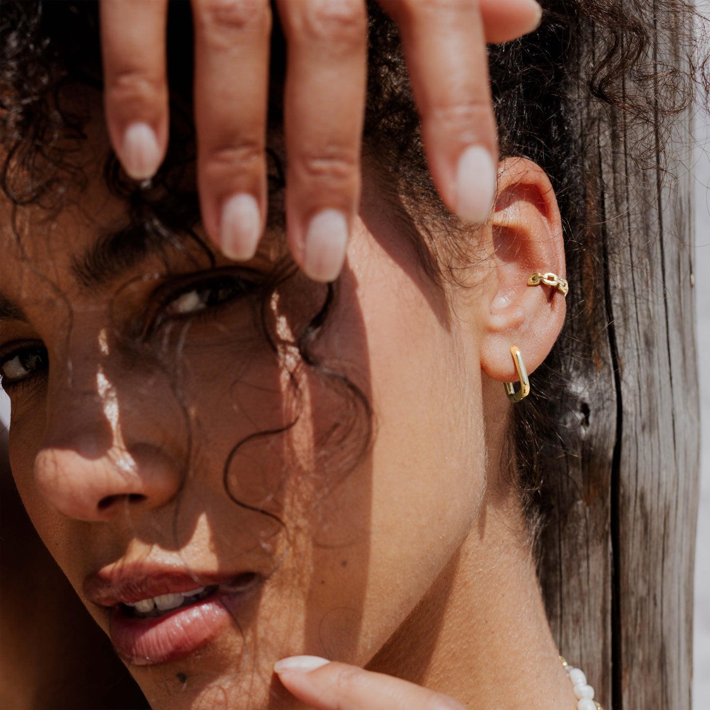 Square Hoops Oro