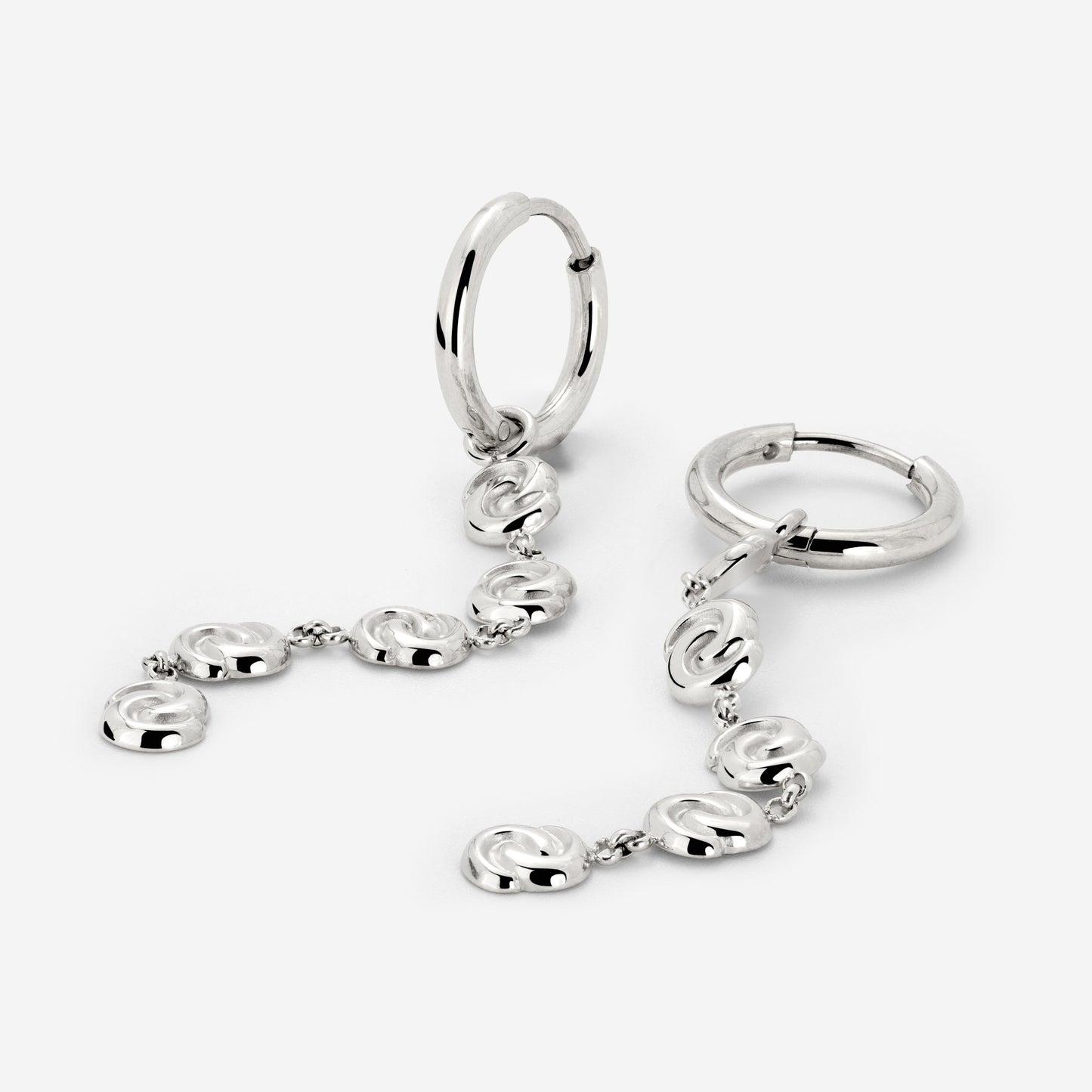 Tides of Time Hoop Set Small Argento