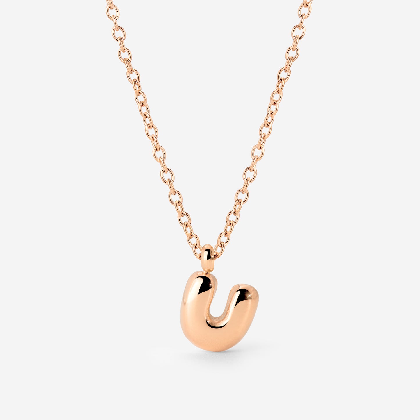 Bubble Letter Collana Oro Rosa