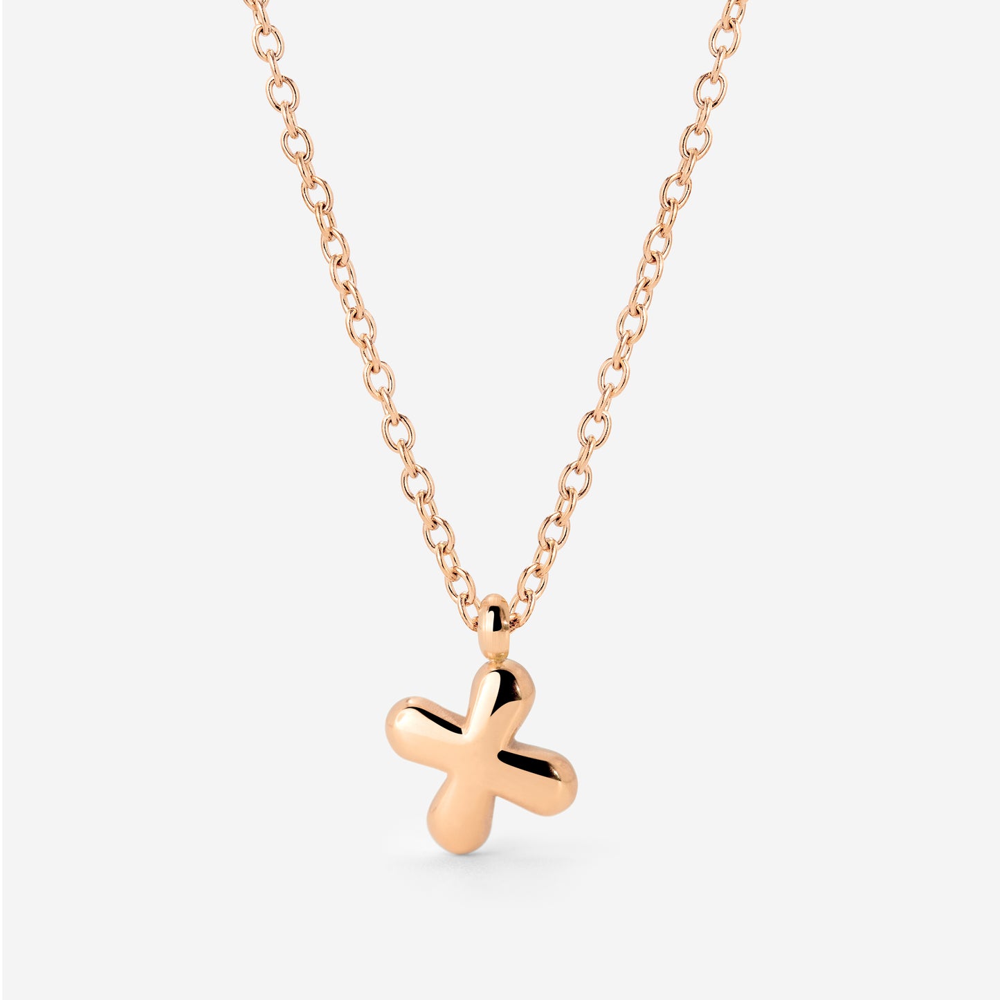 Bubble Letter Collana Oro Rosa