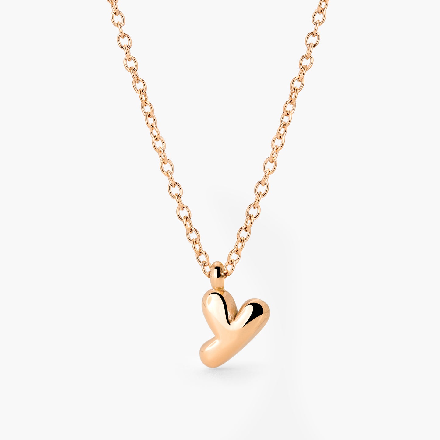 Bubble Letter Collana Oro Rosa