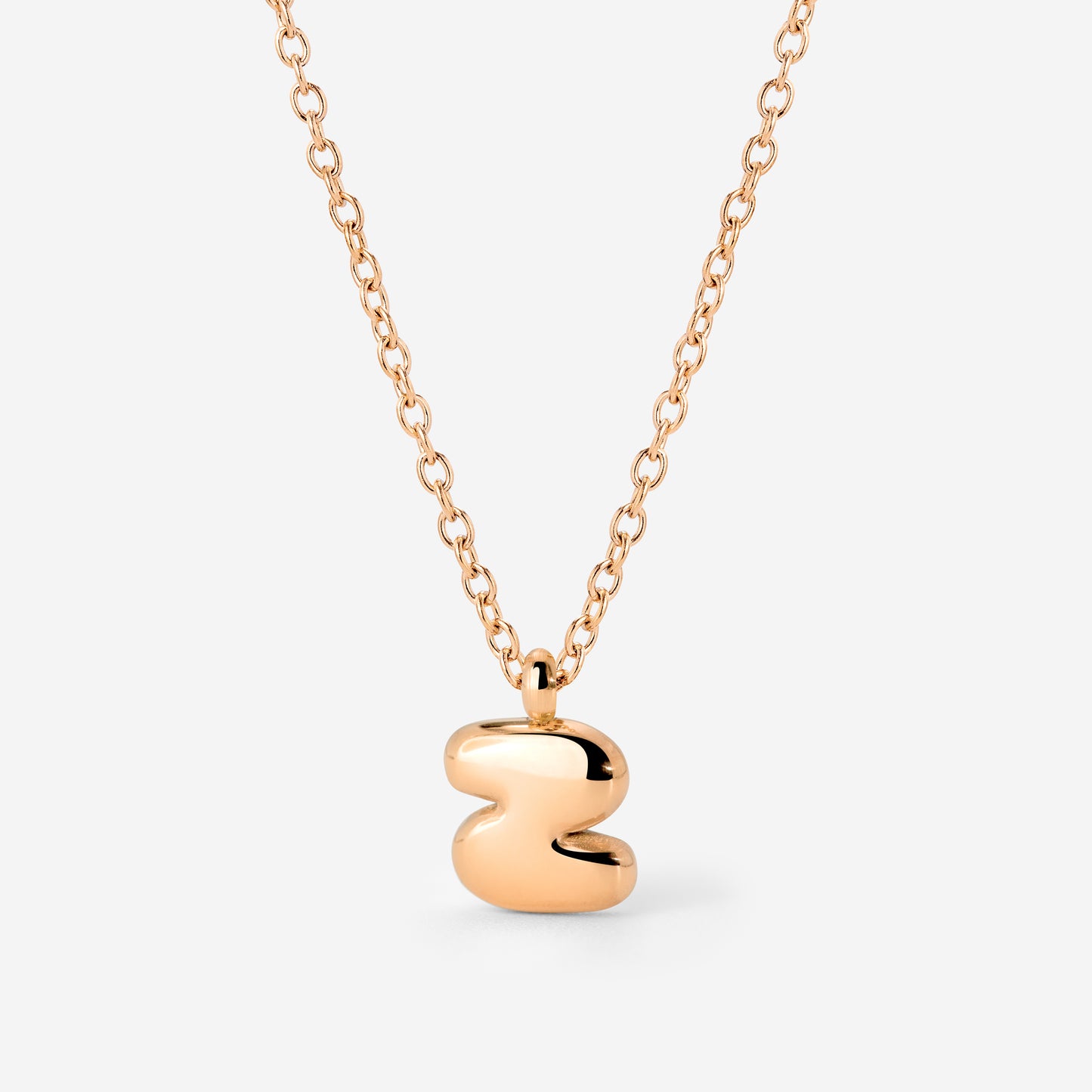 Bubble Letter Collana Oro Rosa