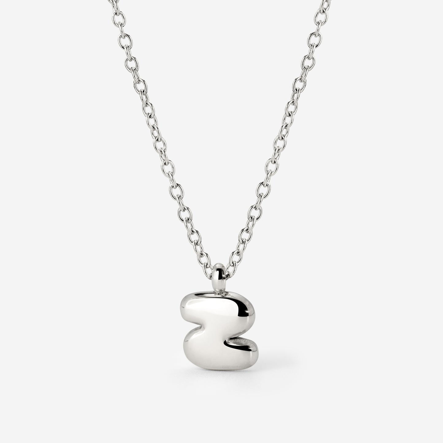 Bubble Letter Collana Argento