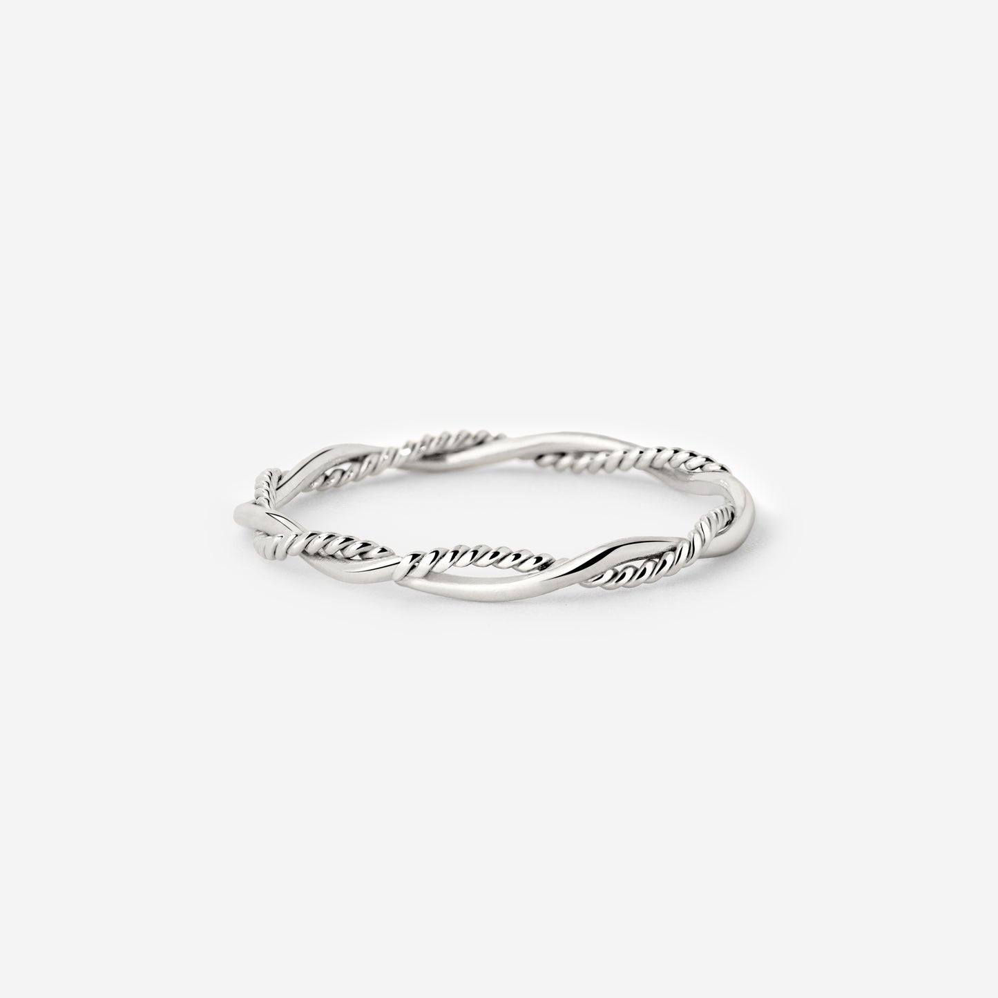 Curly Twist Anello Argento
