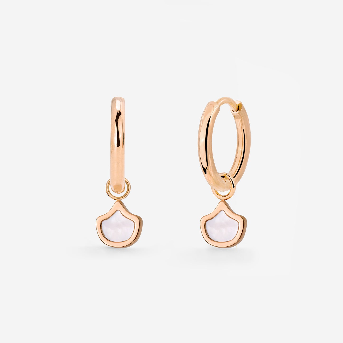 Fish Scale Hoop Set Small Oro Rosa