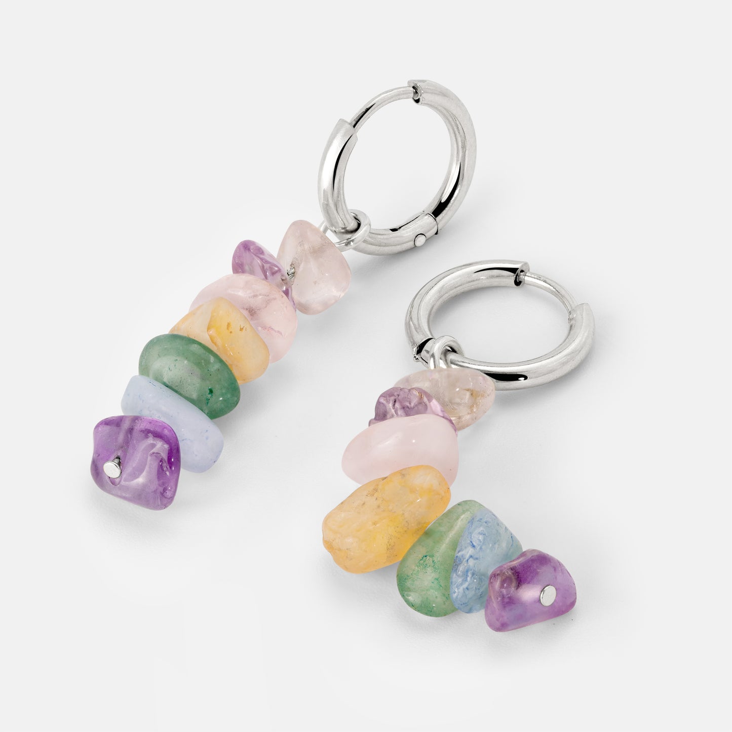 Luminous Lisy Hoop Set Small Argento