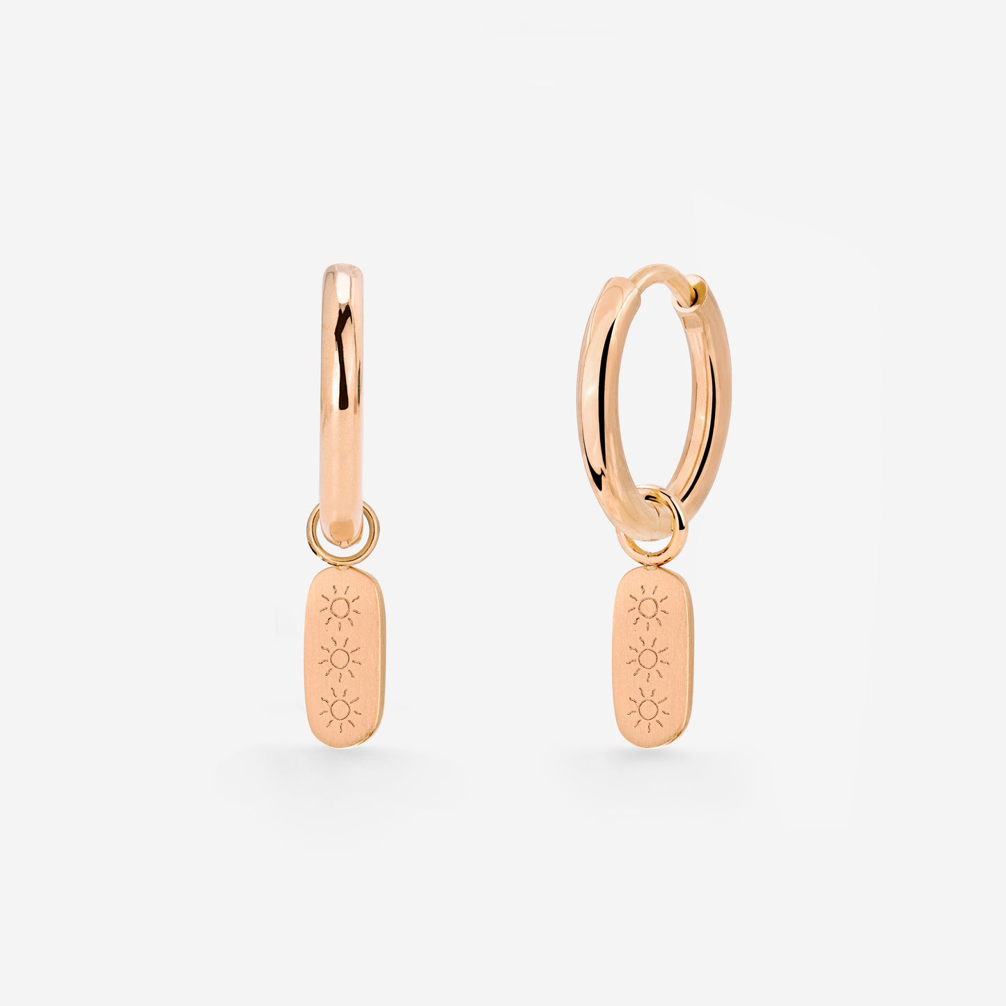 Under the Sun Hoop Set Small Oro Rosa